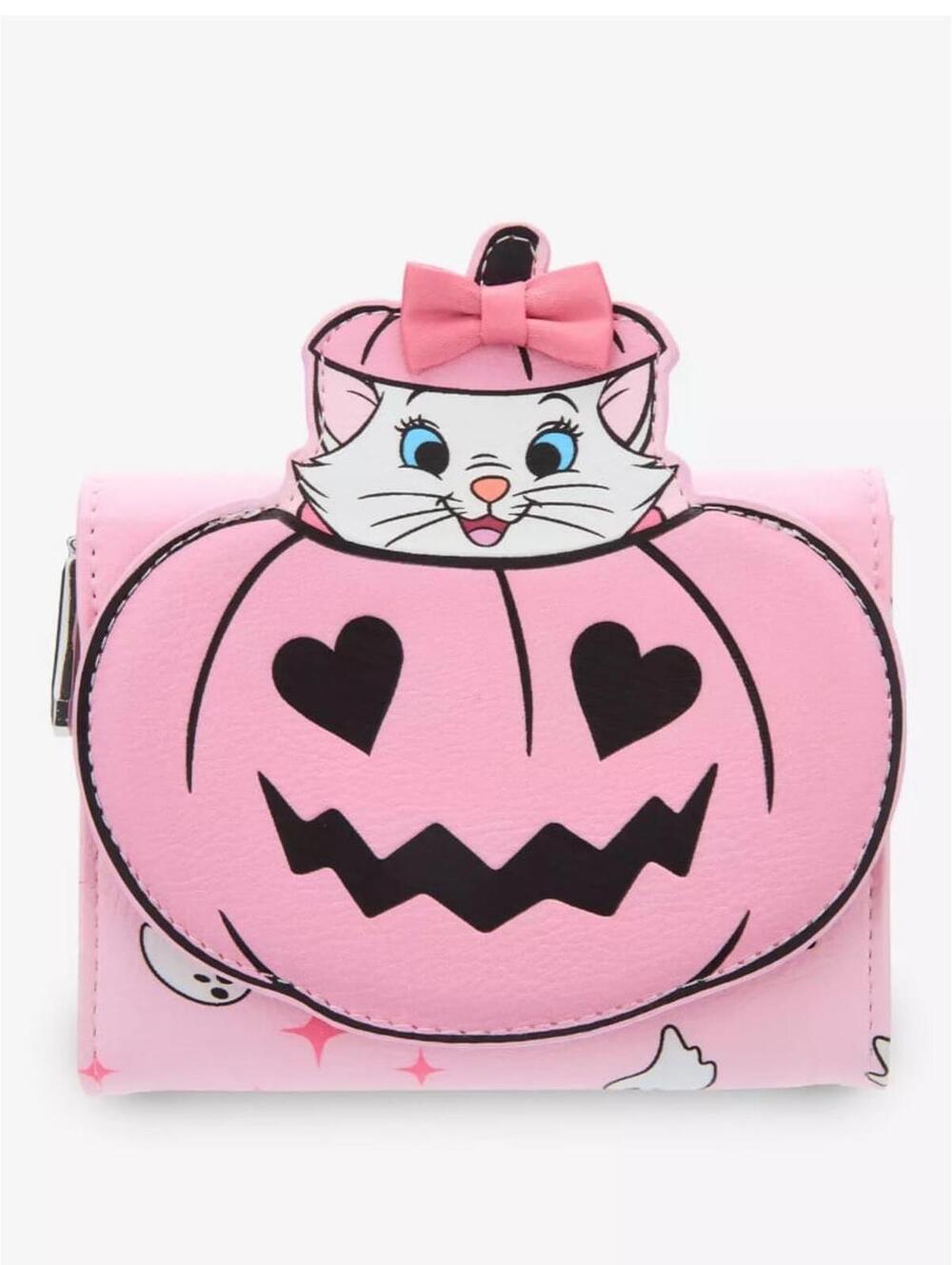 Disney The Aristocats Marie Halloween Pink Zip Wallet NWT